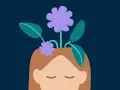 Blommor växer ur ett huvud, en symbol för hur kognitiv terapi kan hjälpa tankar att blomstra.