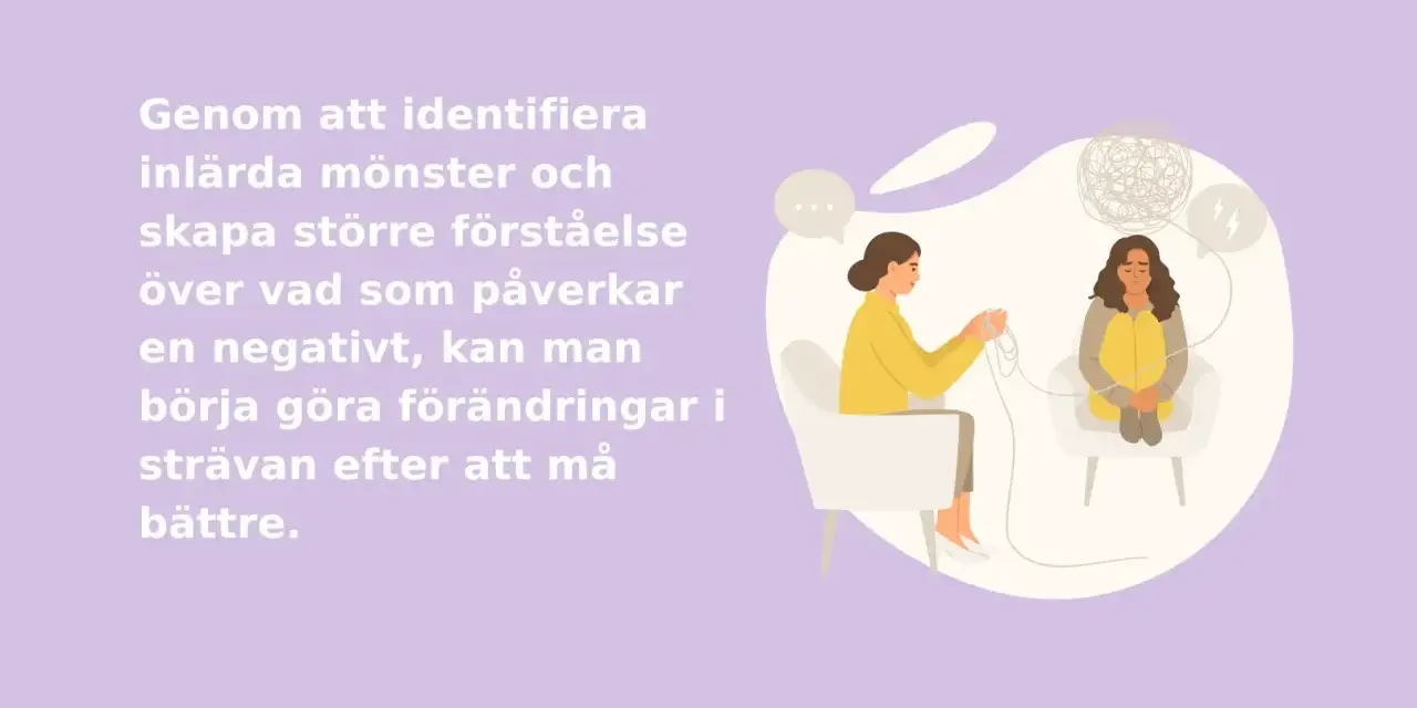 Terapi för fobier: En terapeut hjälper en person att reda ut sina tankar och känslor för att må bättre.