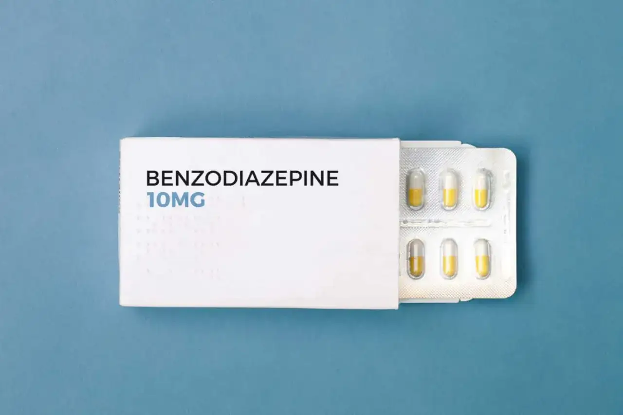 En förpackning med bensodiazepin 10mg, en medicin som kan användas vid panikångest.